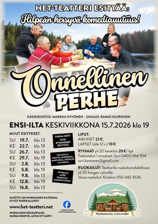 Kesän 2026 esitysten ajankohdat.