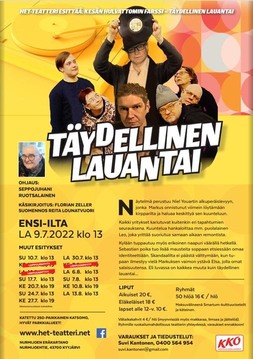 Kesän 2022 esitysten ajankohdat